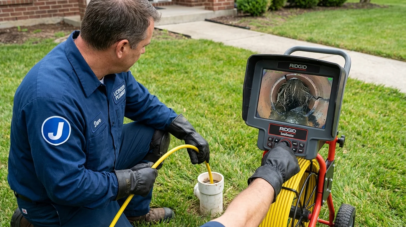 Sewer camera inspection being performed by Johns Plumbing LLC in Gurabo
